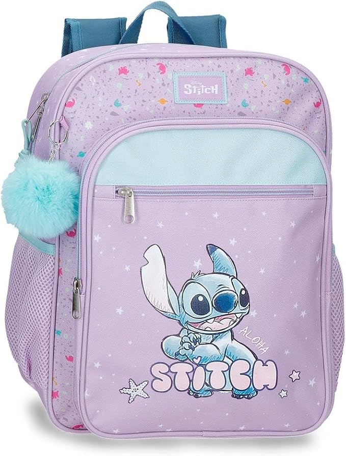 Mochila para portátil Disney Lovely Stitch Morado 30x38x12 cm