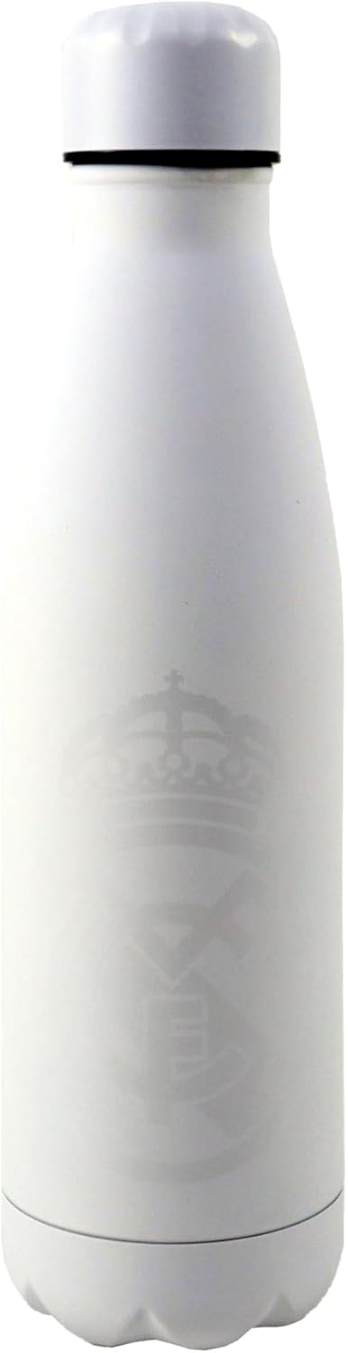 Botella Real Madrid Blanca Rubberizada Doble Pared 550ml