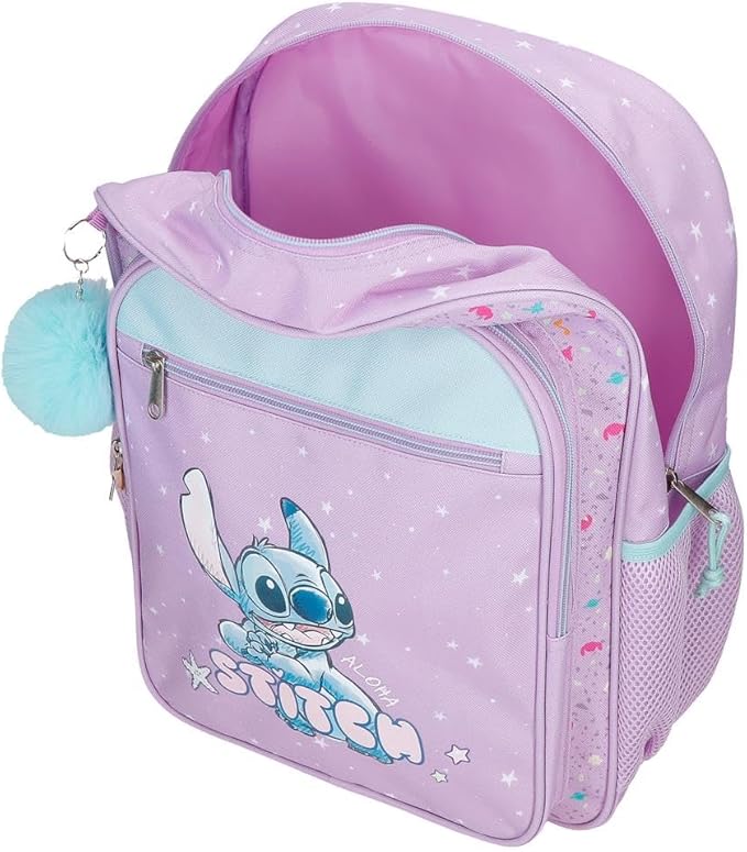 Mochila para portátil Disney Lovely Stitch Morado 30x38x12 cm