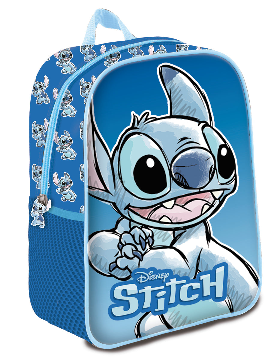 Mochila Mediana 3D Stitch Blue 31Cm