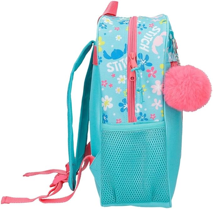Mochila Escolar Disney Aloha Stitch Azul 27x33x11 cm