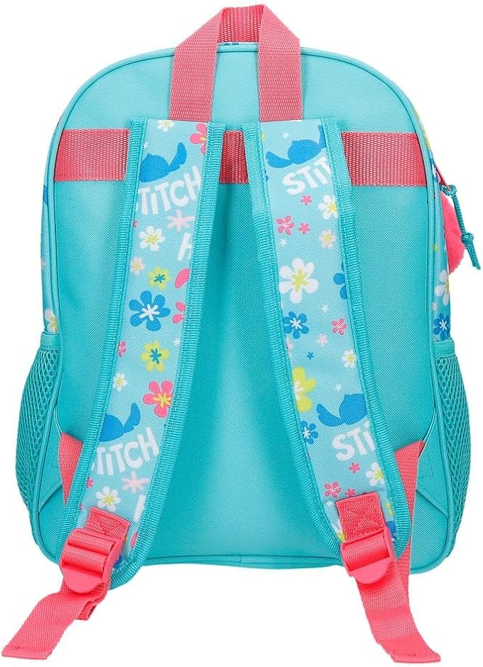 Mochila Escolar Disney Aloha Stitch Azul 27x33x11 cm