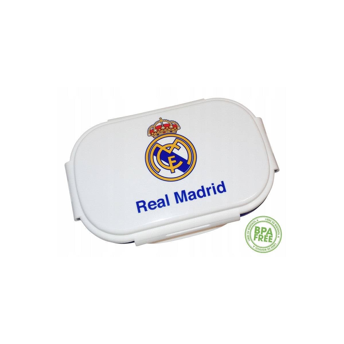 Sandwichera Rectangular Con Cubierto Real Madrid (6x6)